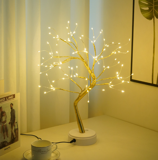 Copper Wire Bedroom Light