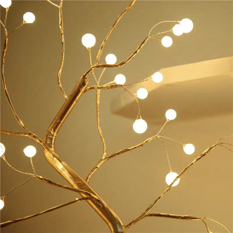 Copper Wire Bedroom Light